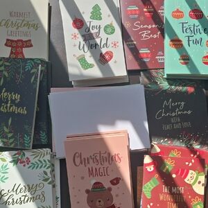 Festive Christmas Greeting Cards Set